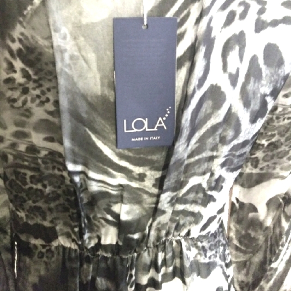 Italian LOLA Dress Black And Grey - Picture 5 of 9